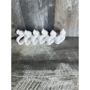Set of 6  Vintage Ardalt Japan Porcelain Bird Napkin Rings